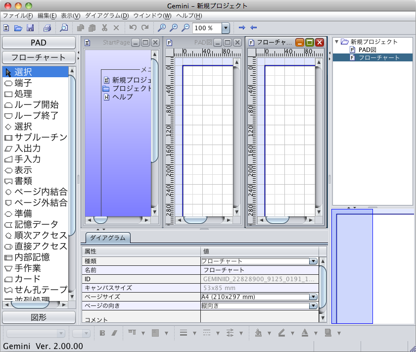 左右に並べて表示